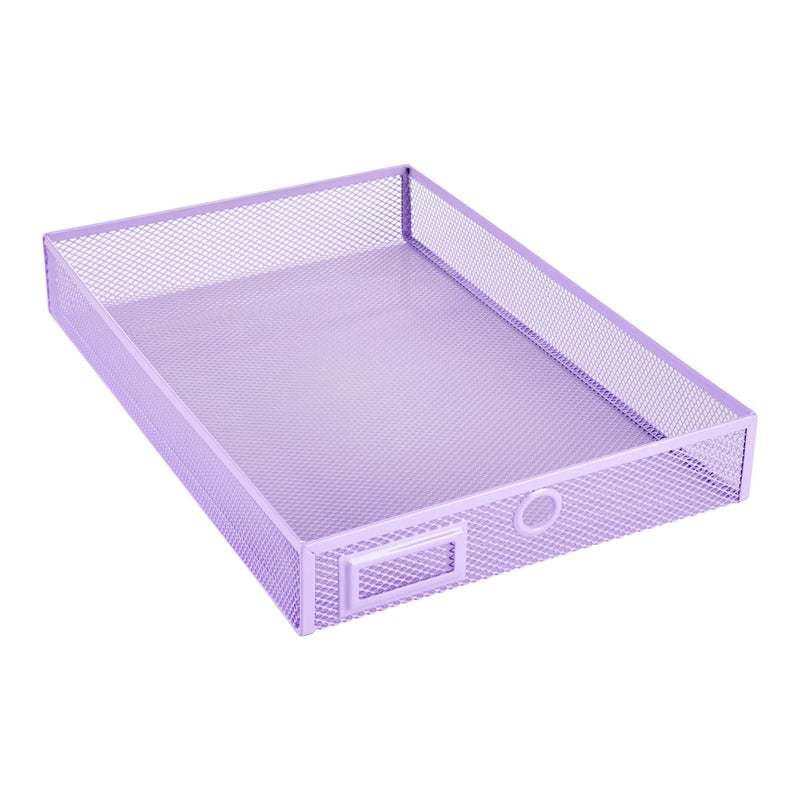 Annova Desk Organizer Wire Mesh 3 Tier Sliding Drawers Paper Sorter/Multifunctional/Premium Solid Construction for Letters, Documents, Mail, Files, Paper, Kids' Art Supplies (Light Pink) - Image 4